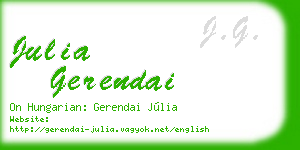 julia gerendai business card